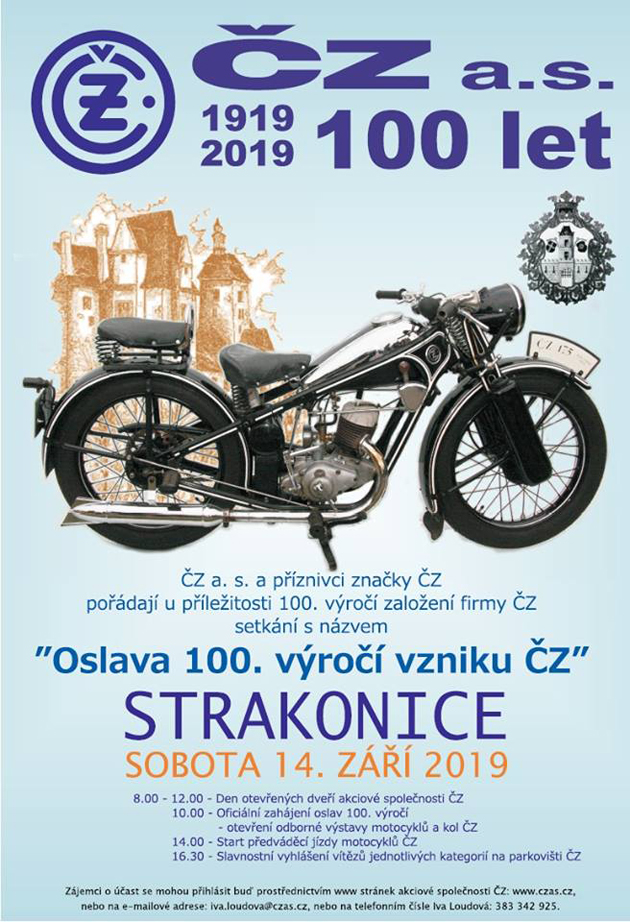 Oslava 100. výročí vzniku ČZ, Strakonice, 14. září 2019.